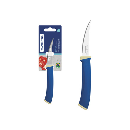 Faca para Tomate Tramontina Felice com Lâmina em Aço Inox e Cabo de Polipropileno Azul 3