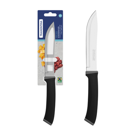 Faca de cozinha Tramontina Felice com Lâmina de Aço Inox e Cabo de Polipropileno Preta 6