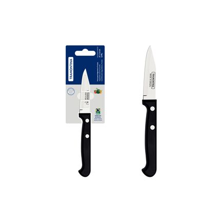Faca para Legumes e Frutas Tramontina Ultracorte com Lâmina em Aço Inox e Cabo de Polipropileno Preto 3