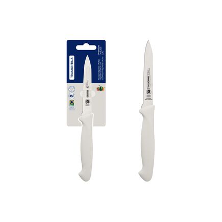 Faca para Legumes e Frutas Tramontina Premium com Lâmina em Aço Inox e Cabo de Polipropileno Branco 4