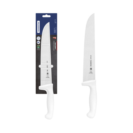 Faca para Carne Tramontina Profissional Master com Lâmina em Aço Inox e Cabo de Polipropileno Branco 10