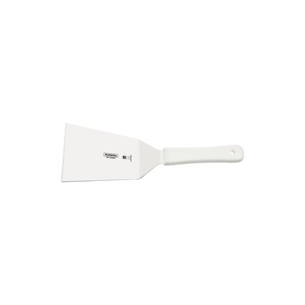 Espátula para Frituras Tramontina Profissional Master com Lâmina em Aço Inox e Cabo de Polipropileno Branco 6x3 1/2"