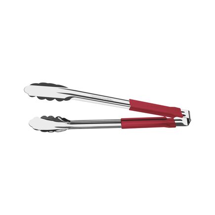 Pegador Tramontina Utilità em Aço Inox com Cabo Emborrachado Vermelho 30 cm