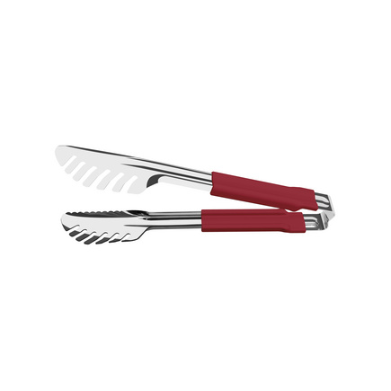 Pegador Tramontina Utilità em Aço Inox com Cabo Emborrachado Vermelho 24 cm