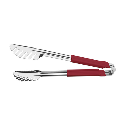 Pegador Tramontina Utilità em Aço Inox com Cabo Emborrachado Vermelho 28 cm