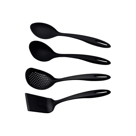 Jogo de Utensílios Tramontina Ability em Nylon Preto 4 Peças