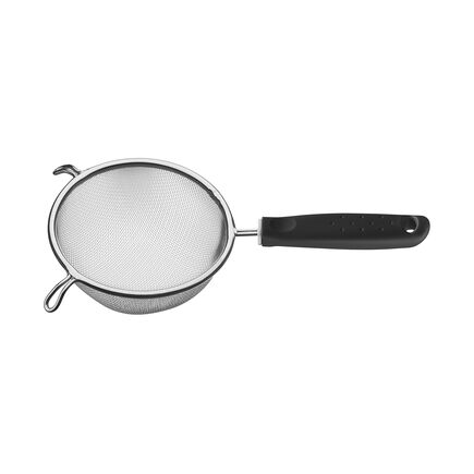 Peneira Tramontina Utilità em Aço Inox com Cabo de Polipropileno Preto 17 cm