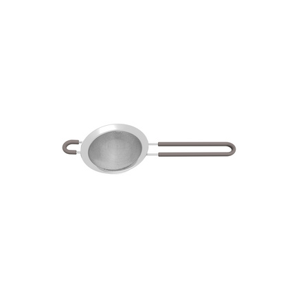 Peneira Tramontina Softta em Aço Inox com Cabo e Alça em Silicone Cinza 8,8 cm