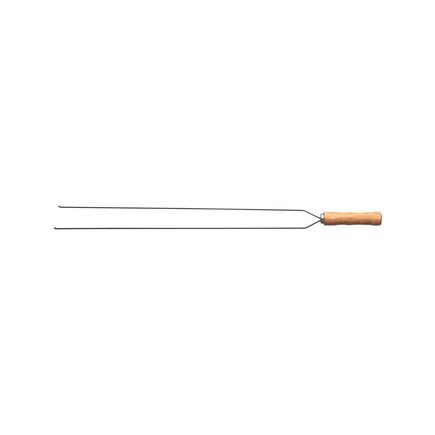 Espeto Duplo para Churrasco Tramontina com Lâmina em Aço Inox e Cabo de Madeira 75 cm