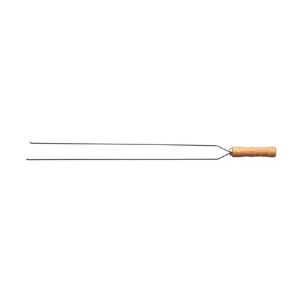 Espeto Duplo para Churrasco Tramontina com Lâmina em Aço Inox e Cabo de Madeira 85 cm
