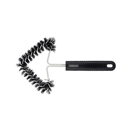 Escova para Grelha Tramontina Churrasco com Estrutura de Aço Inox com Cerdas de Nylon e Cabo de Polipropileno