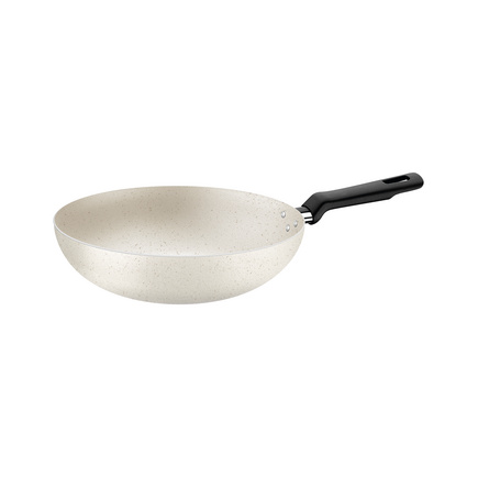 Frigideira Funda Tramontina Loreto em Alumínio com Revestimento Interno e Externo em Antiaderente Starflon Max Bege 24 cm 2,2 L