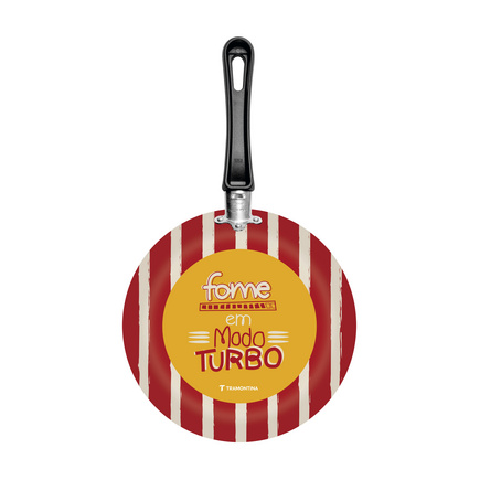 Frigideira Tramontina em Alumínio com Revestimento Interno em Antiaderente Starflon Max e Externo Siliconado com Estampa Modo Turbo 24 cm 1,2 L