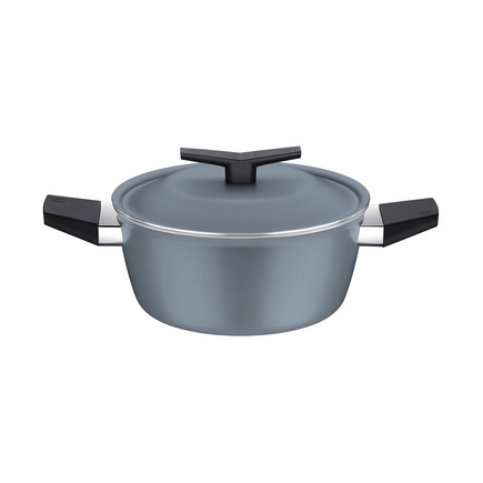 Caçarola Tramontina Spezia Induction em Alumínio com Revestimento Interno e Externo em Antiaderente Starflon Excellent Azul Ardósia 24 cm