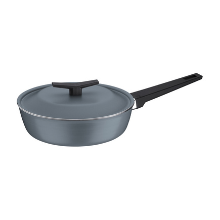 Frigideira Funda Tramontina Spezia Induction em Alumínio com Revestimento Interno e Externo em Antiaderente Starflon Excellent Azul com Tampa 24 cm