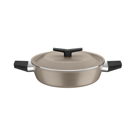 Arrozeira Tramontina Spezia Indução em Alumínio com Revestimento Interno e Externo em Antiaderente Starflon Excellent Areia 24 cm