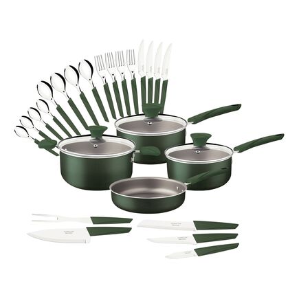 Kit Cozinha Tramontina Lyf Verde Natureza 25 Peças