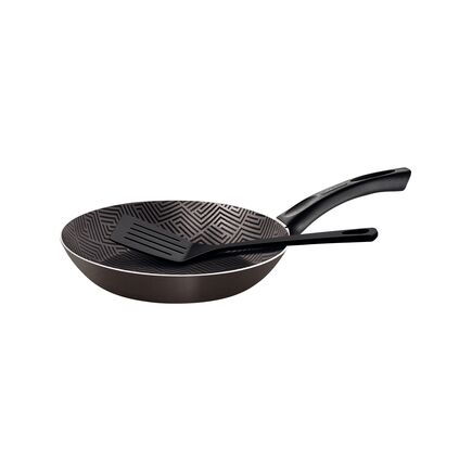 Frigideira Tramontina Paris em Alumínio com Revestimento Interno e Externo em Antiaderente Starflon Max Chumbo com Espátula de Nylon 22 cm 1,0 L