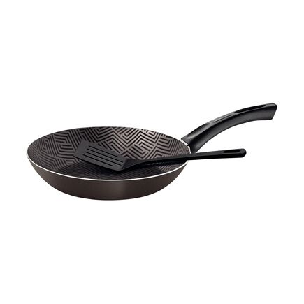 Frigideira Tramontina Paris em Alumínio com Revestimento Interno e Externo em Antiaderente Starflon Max Chumbo com Espátula de Nylon 26 cm 1,8 L