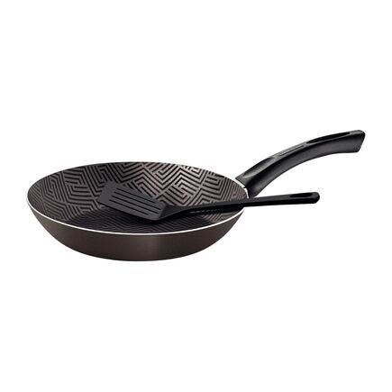 Frigideira Tramontina Paris em Alumínio com Revestimento Interno e Externo em Antiaderente Starflon Max Chumbo com Espátula de Nylon 28 cm 2,0 L