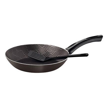 Frigideira Tramontina Paris em Alumínio com Revestimento Interno e Externo em Antiaderente Starflon Max Chumbo com Espátula de Nylon 30 cm 2,5 L