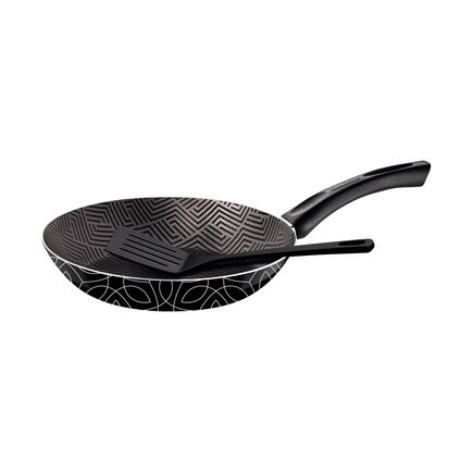 Frigideira Tramontina Paris em Alumínio com Revestimento Interno em Antiaderente Starflon Max e Externo Siliconado Preto com Espátula 26 cm 1,8 L