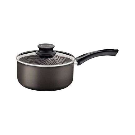 Panela Tramontina Paris em Alumínio com Revestimento Interno e Externo em Antiaderente Starflon Max Chumbo com Tampa de Vidro 18 cm 2,1 L