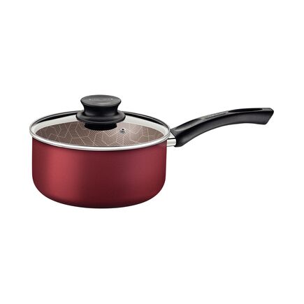 Panela Tramontina Paris em Alumínio com Revestimento Interno e Externo em Antiaderente Starflon Max Vermelho com Tampa de Vidro 20 cm 2,9 L