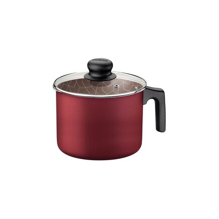 Fervedor Tramontina Paris em Alumínio com Revestimento Interno e Externo em Antiaderente Starflon Max Vermelho com Tampa de Vidro 16 cm 2,7 L