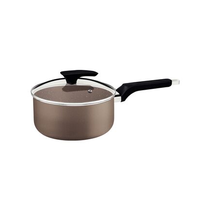 Panela Tramontina Milazzo em Alumínio com Revestimento Interno e Externo em Antiaderente Starflon Max Amêndoa 16 cm
