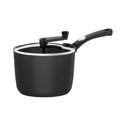 Pipoqueira Tramontina Mônaco Induction em Alumínio com Revestimento Interno e Externo Antiaderente Starflon Premium Preto 22 cm 5,4 L