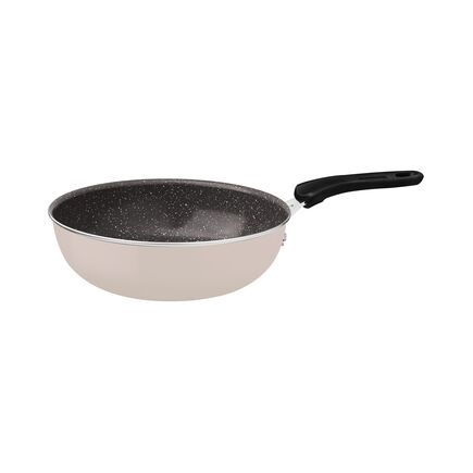 Frigideira Funda Tramontina Tunis em Alumínio com Revestimento Interno Cerâmico e Externo Siliconado Rosa Trufado 24 cm 2,9 L