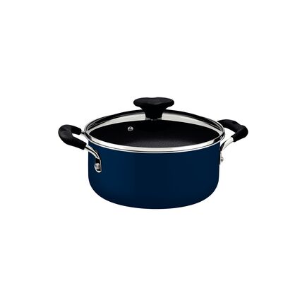 Caçarola Tramontina Tunis em Alumínio com Revestimento Interno Cerâmico e Externo Siliconado Azul Mediterrâneo 20 cm 2,9 L