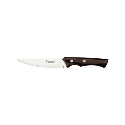 Faca para Churrasco Jumbo Tramontina com Lâmina em Aço Inox e Cabo em Madeira Tratada Polywood Castanho 5