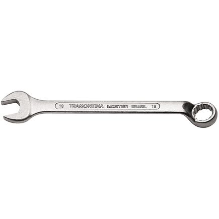 Chave Combinada 18 mm com Pescoço Tramontina MASTER com Corpo Forjado em Aço Especial Cromado