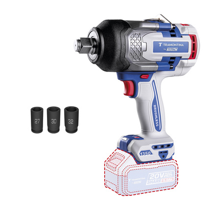 Chave de Impacto 3/4 (19 mm) 20V 1350 N.m Brushless Tramontina by Total - Sem Bateria e Carregador