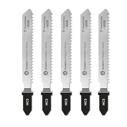 Lâminas para Serra Tico-Tico para Madeira (corte limpo) Tramontina by Total - 5 peças