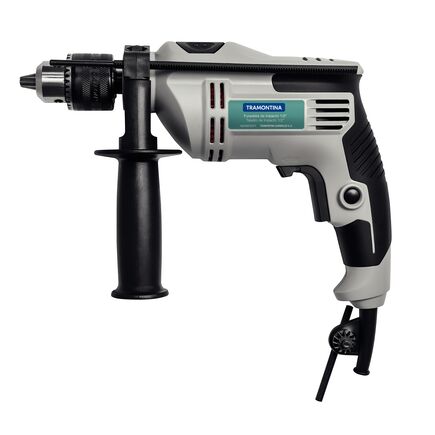 Furadeira de Impacto 500 W 1/2 220 V Tramontina com Empunhadura Auxiliar e Sistema de Reversão