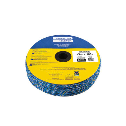 Corda Trançada PET 3 mm x 400 m Tramontina MASTER