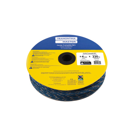 Corda Trançada PET 4 mm x 220 m Tramontina MASTER