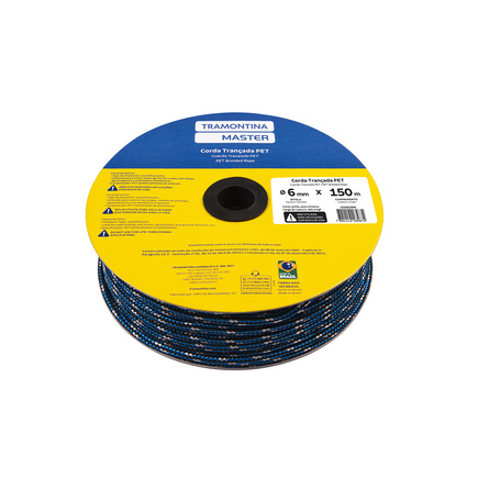 Corda Trançada PET 6 mm x 150 m Tramontina MASTER