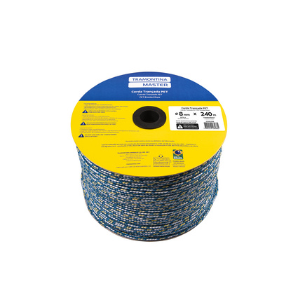 Corda Trançada PET 8 mm x 240 m Tramontina MASTER