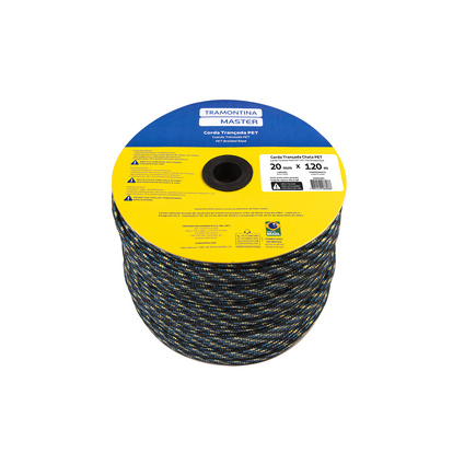 Corda Trançada Chata PET 20 mm x 120 m Tramontina MASTER