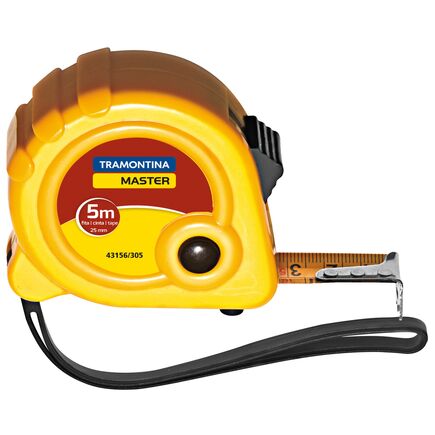 Trena Tramontina MASTER com Fita de Aço e Corpo em ABS com Freio Duplo 5 m
