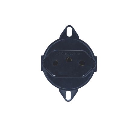 Tomada 2P+T Tramontina 20 A 250 V Preta