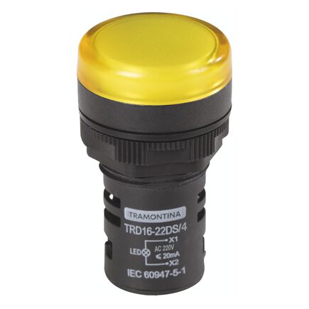 Sinalizador Tramontina TRD16-22DS/4 220 V Amarelo