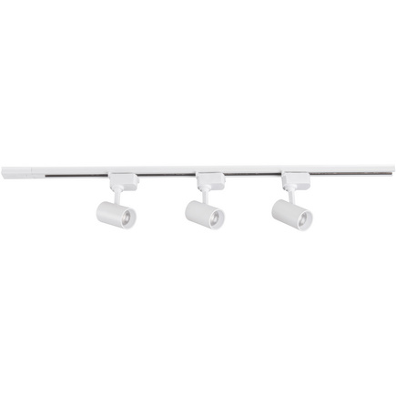 Luminária Trilho Eletrificado Tramontina 1 m com 3 Spots 10 W Branco 3000K Luz Amarela