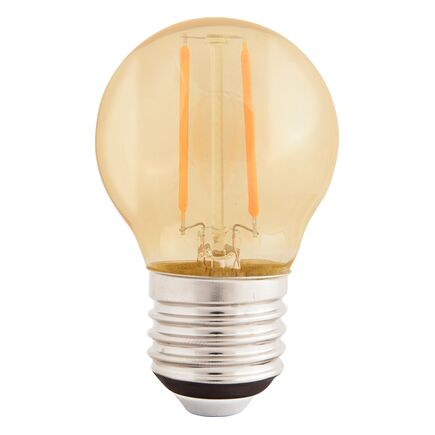 Lâmpada LED de Filamento Tramontina G45 4 W 2200 K luz Amarela em Vidro Âmbar