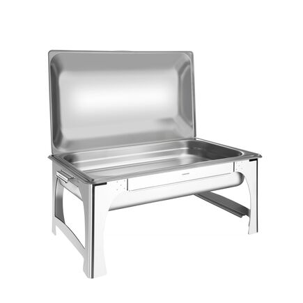 Rechaud Tramontina Retangular em Aço Inox Banho Maria Tampa Removível Cuba GN 1/1 9 L