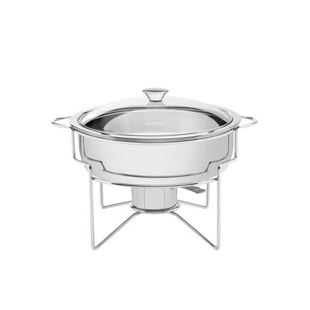 Rechaud Banho-maria Tramontina em Aço Inox 4,3 L com Fogareiro